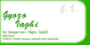 gyozo vaghi business card