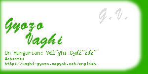 gyozo vaghi business card